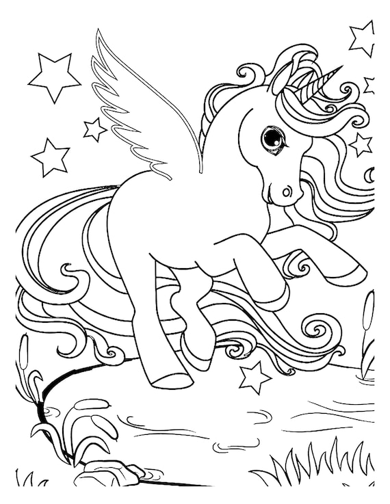 Unicorn coloring pages for