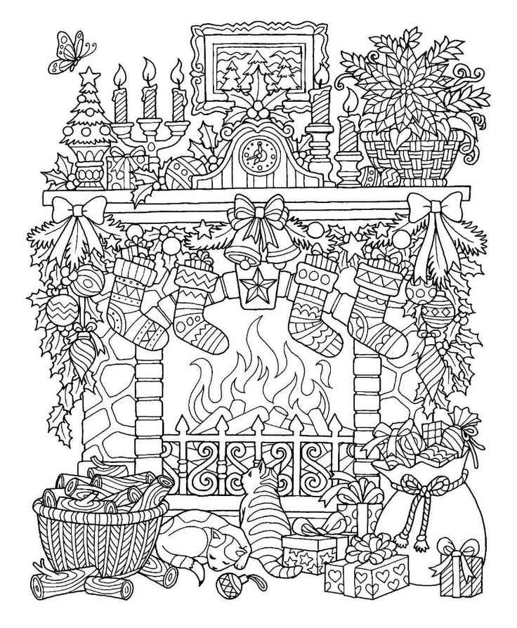 Awesome image of christmas coloring pages