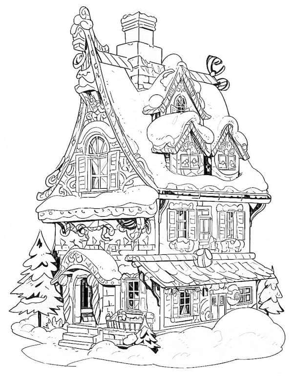 Cheerful christmas coloring pages for kids and adults