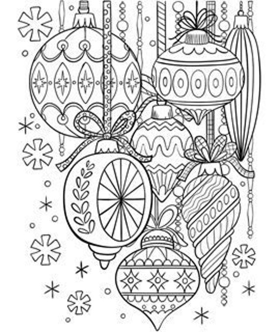 Adult christmas coloring pages printable