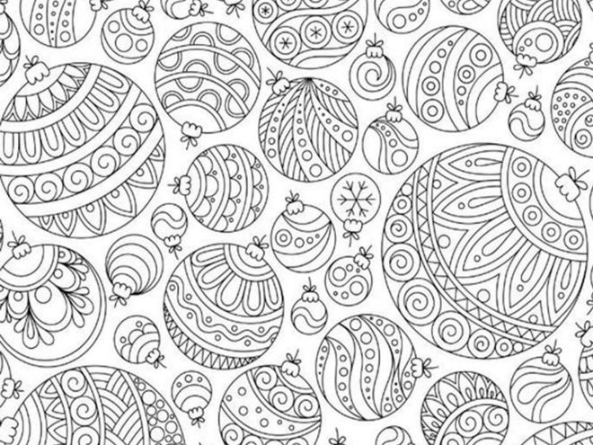 Free easy to print adult christmas coloring pages