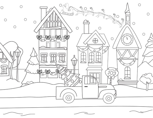Christmas coloring pages for adults pages â freebie finding mom
