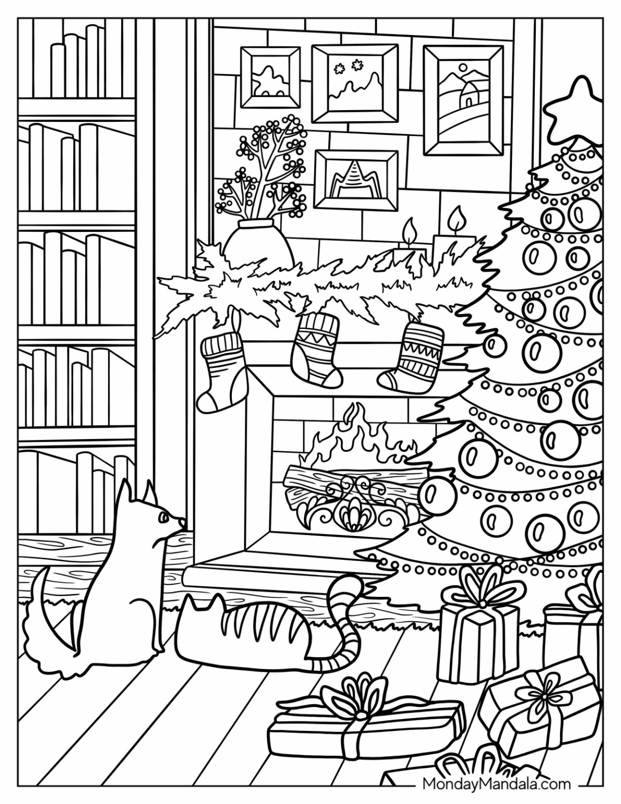 Christmas coloring pages for adults free printables