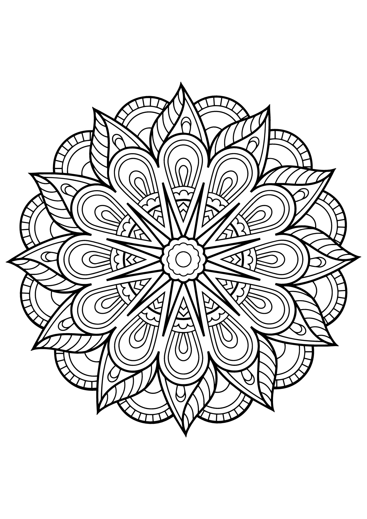 Mandala from free coloring books for adults
