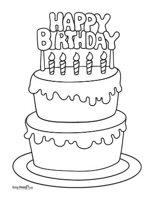 Happy birthday coloring pages â printable coloring pages