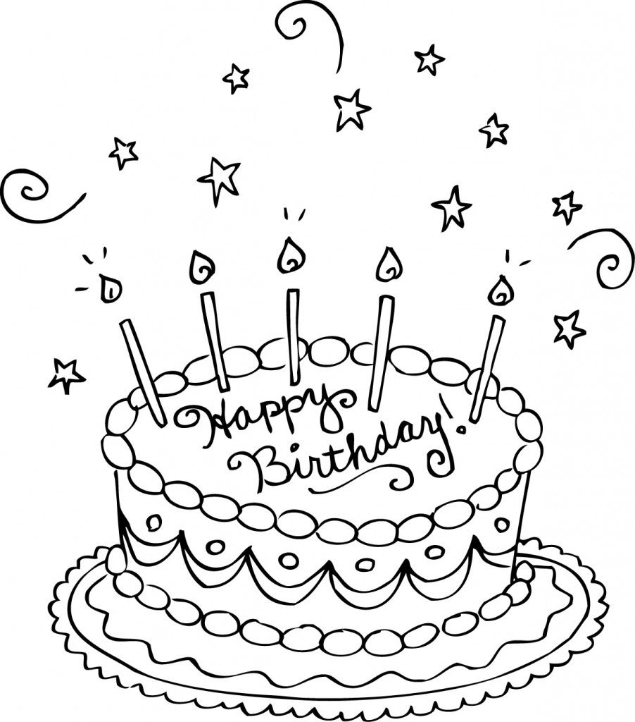 Free printable birthday cake coloring pages for kids birthday coloring pages happy birthday coloring pages cake drawing