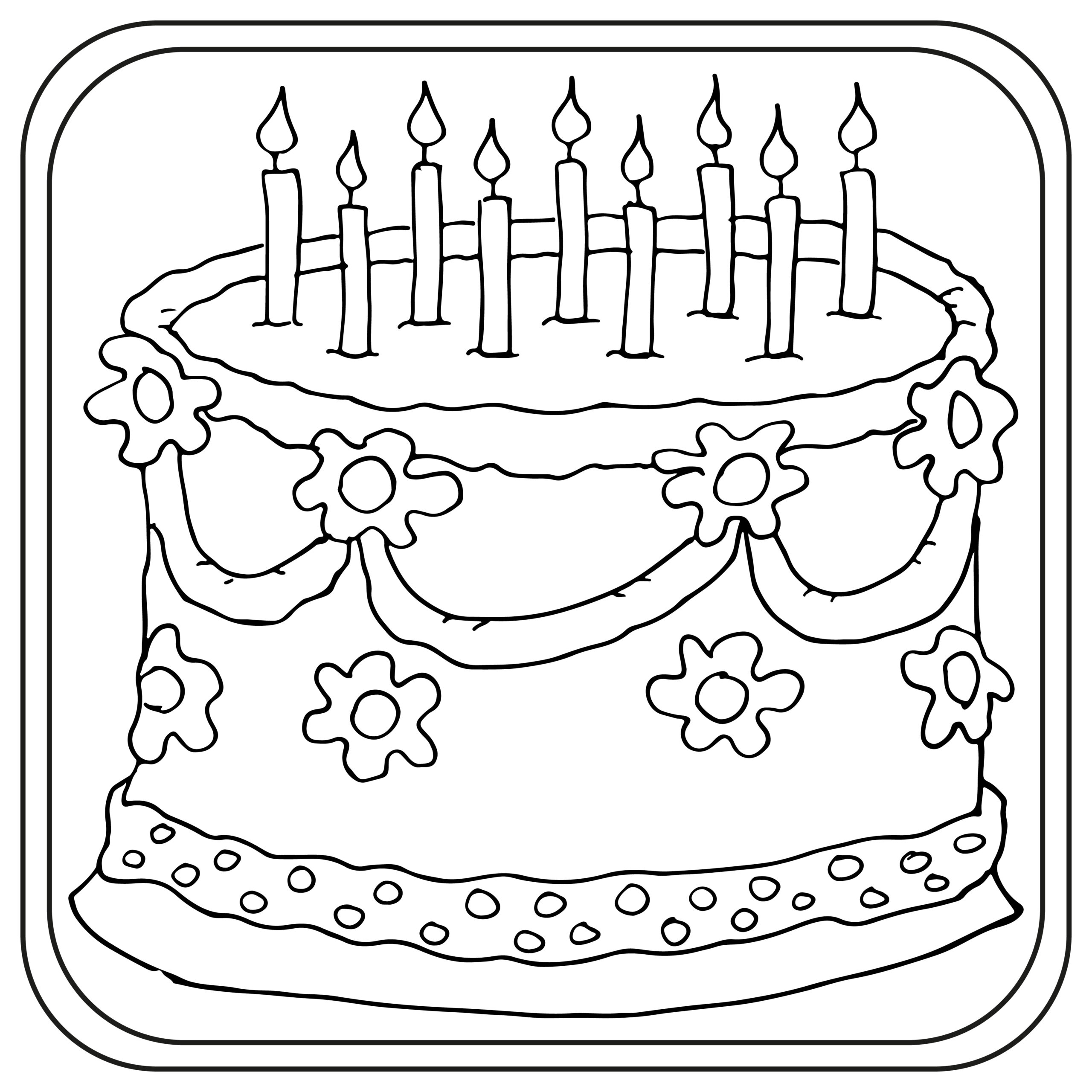 Birthday cake coloring pages preschool kindergarten first grade made by teachers