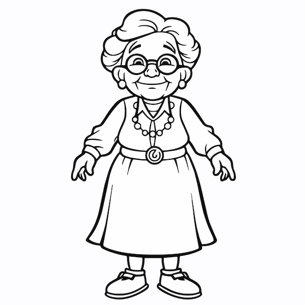 Grandma coloring page images