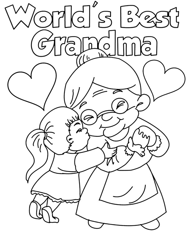 Coloring pages grandmother coloring pages