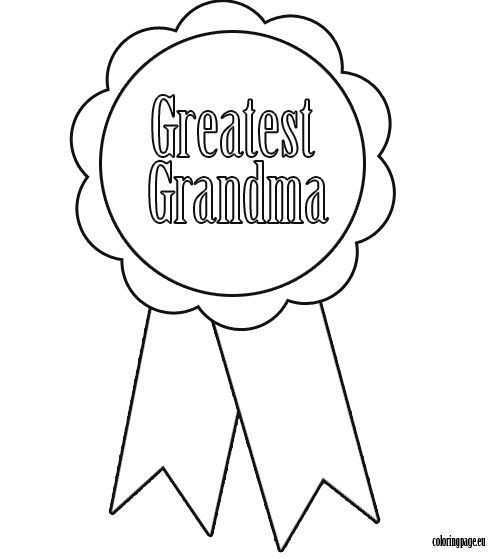 Greatest grandma ribbon coloring page grandparents day cards grandparents day crafts mothers day coloring pages