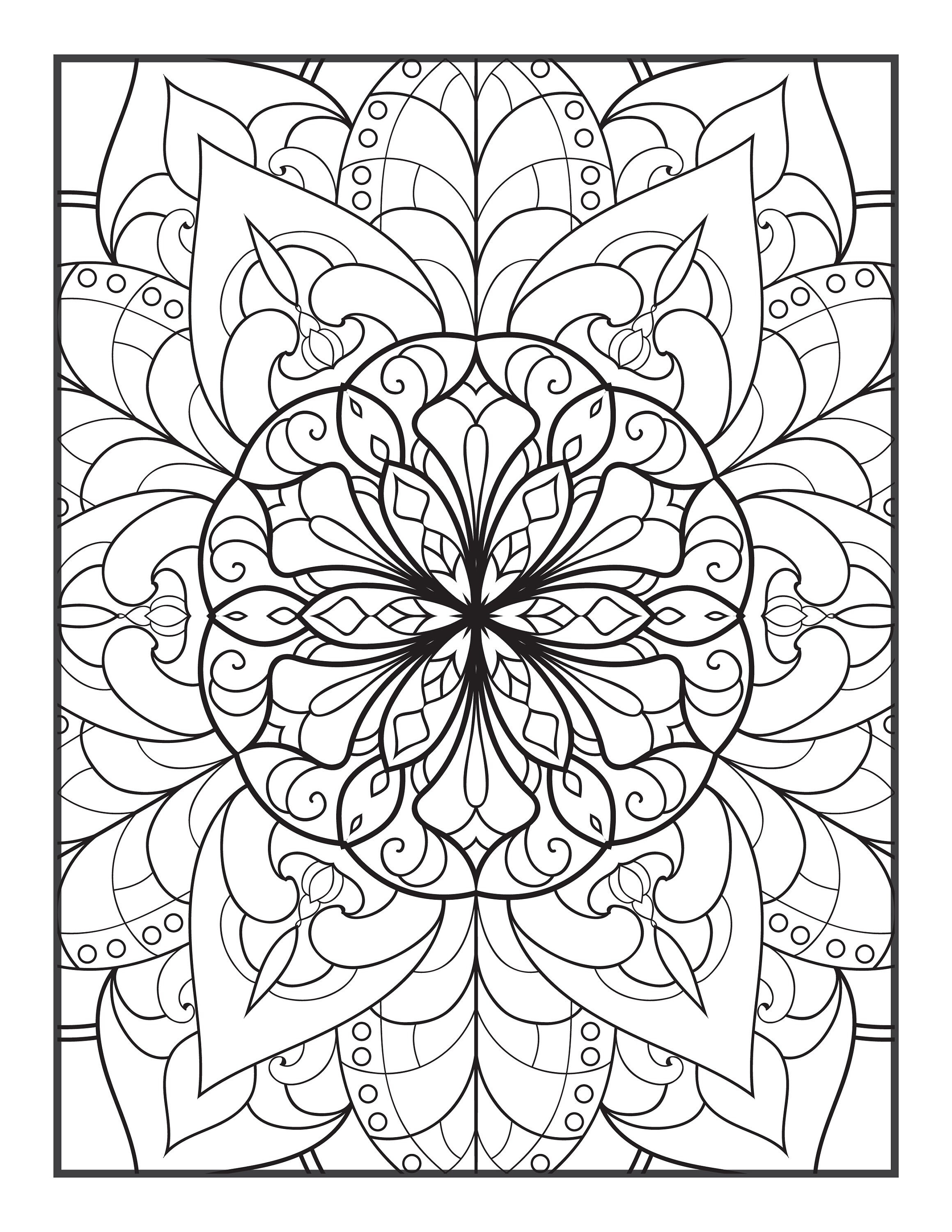 Printable coloring pages for teens and adults digital download