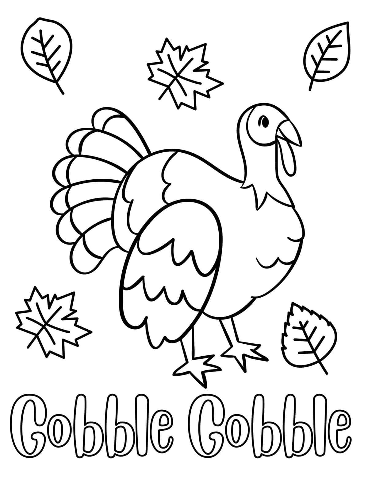 Free thanksgiving turkey coloring pages for kids