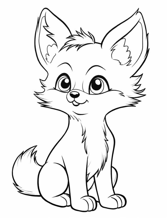 Fox coloring pages hue therapy