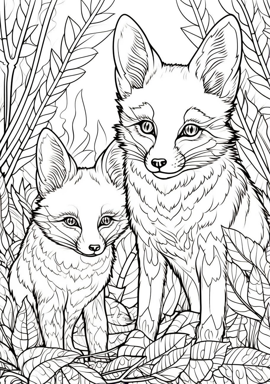 Artistic fox detailed imagery