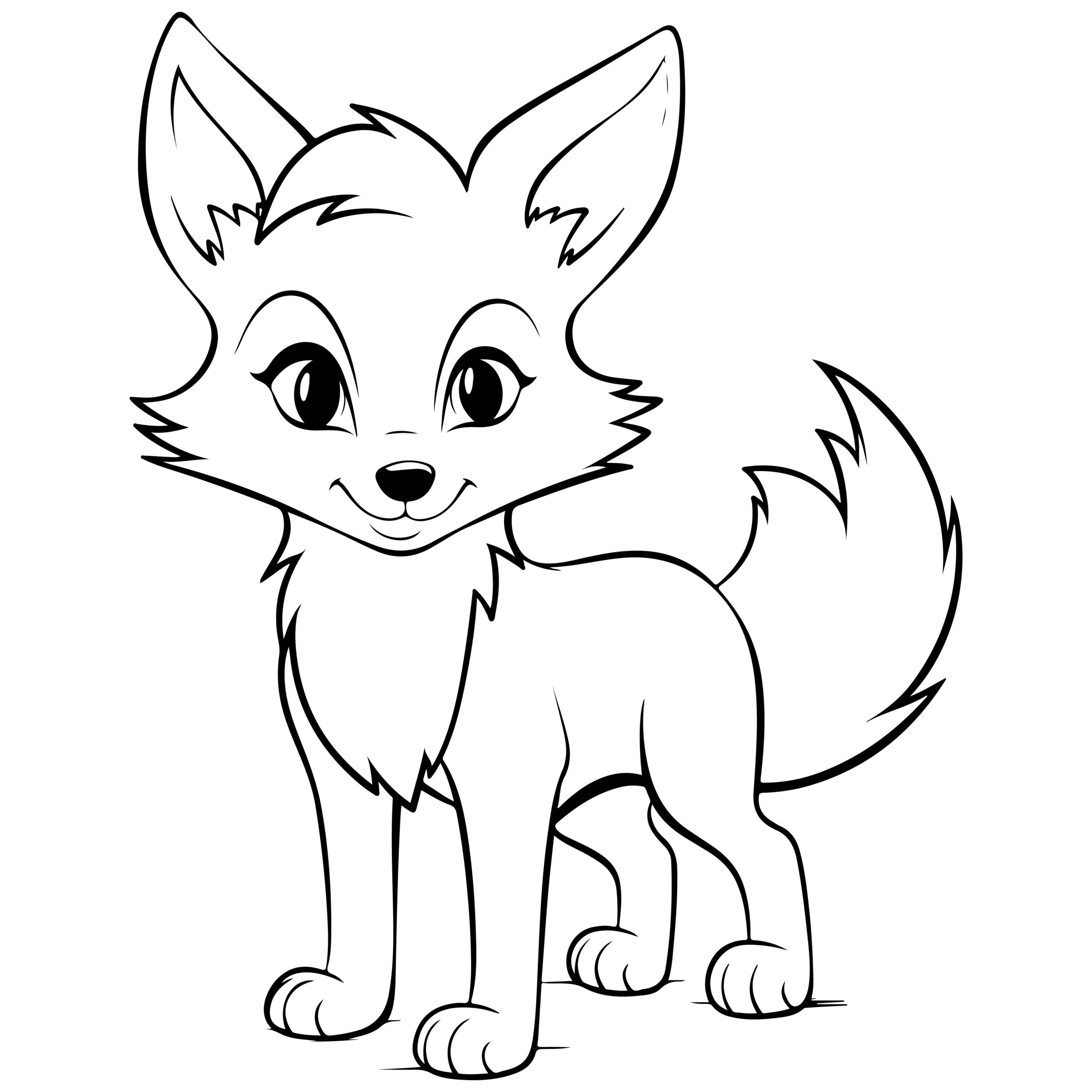 Cute red fox coloring book fox coloring pages for boys and girls made by teachers