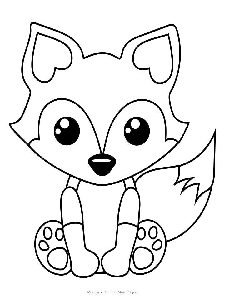 Free printable baby fox coloring page pãginas para colorir de unicãrnio pãginas de colorir animais pãginas para colorir gratuitas