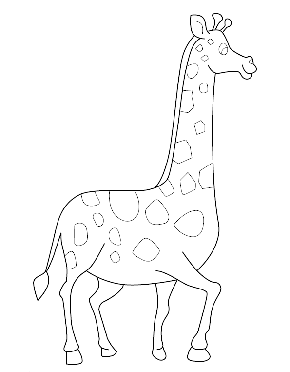Giraffe coloring image free colouring book for children â monkey pen store
