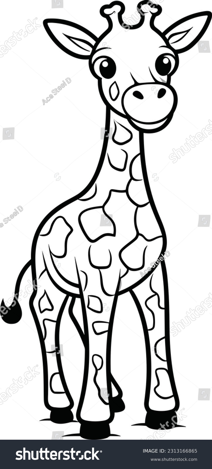 Giraffe colouring book stock photos and pictures