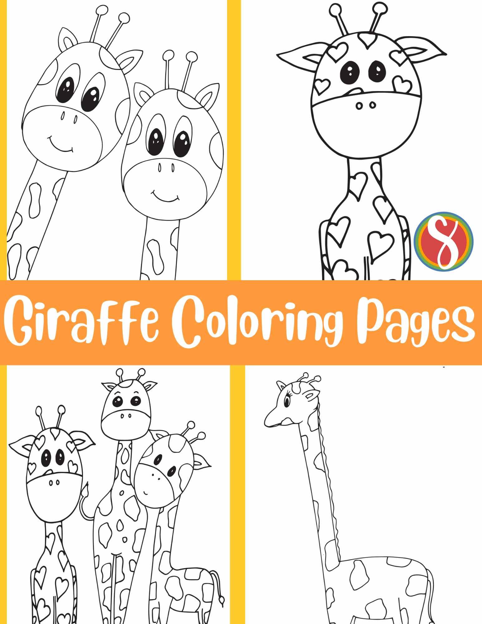 Free giraffe coloring pages â stevie doodles