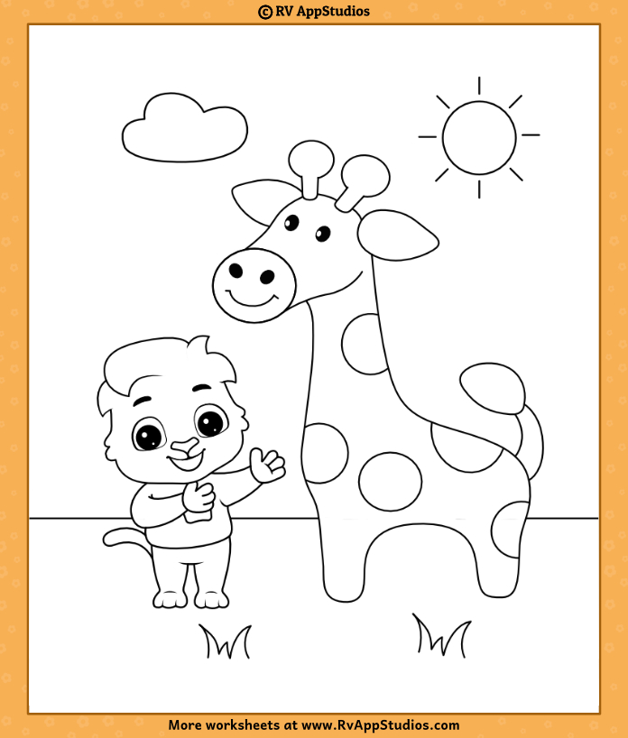 Giraffe coloring pages for kids printable giraffe coloring pages