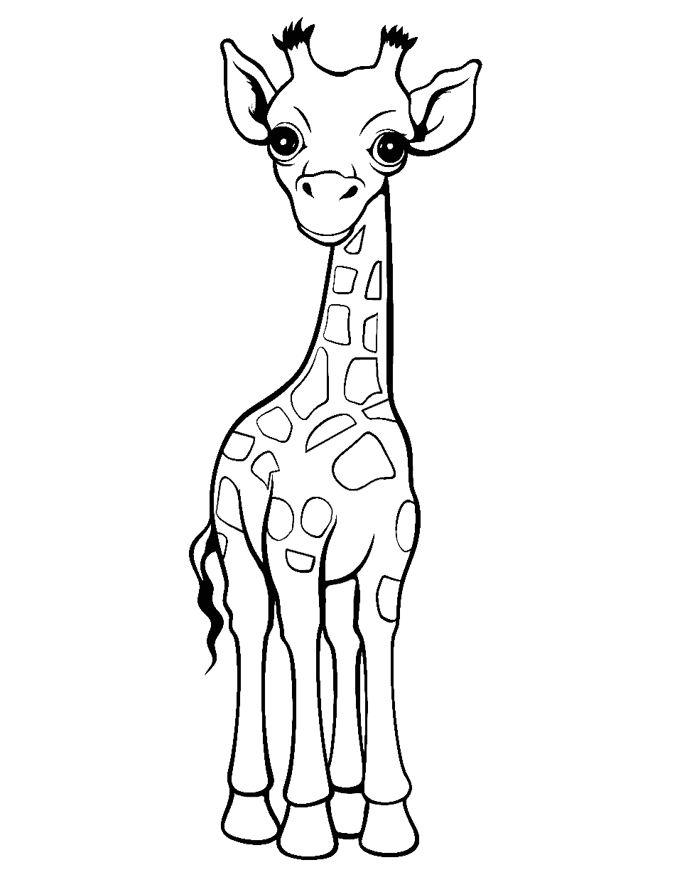 Giraffe coloring pages free printable sheets