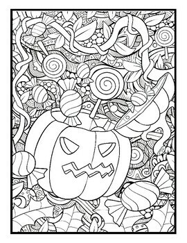 Spectral serenity halloween adult coloring pages mindfulness halloween