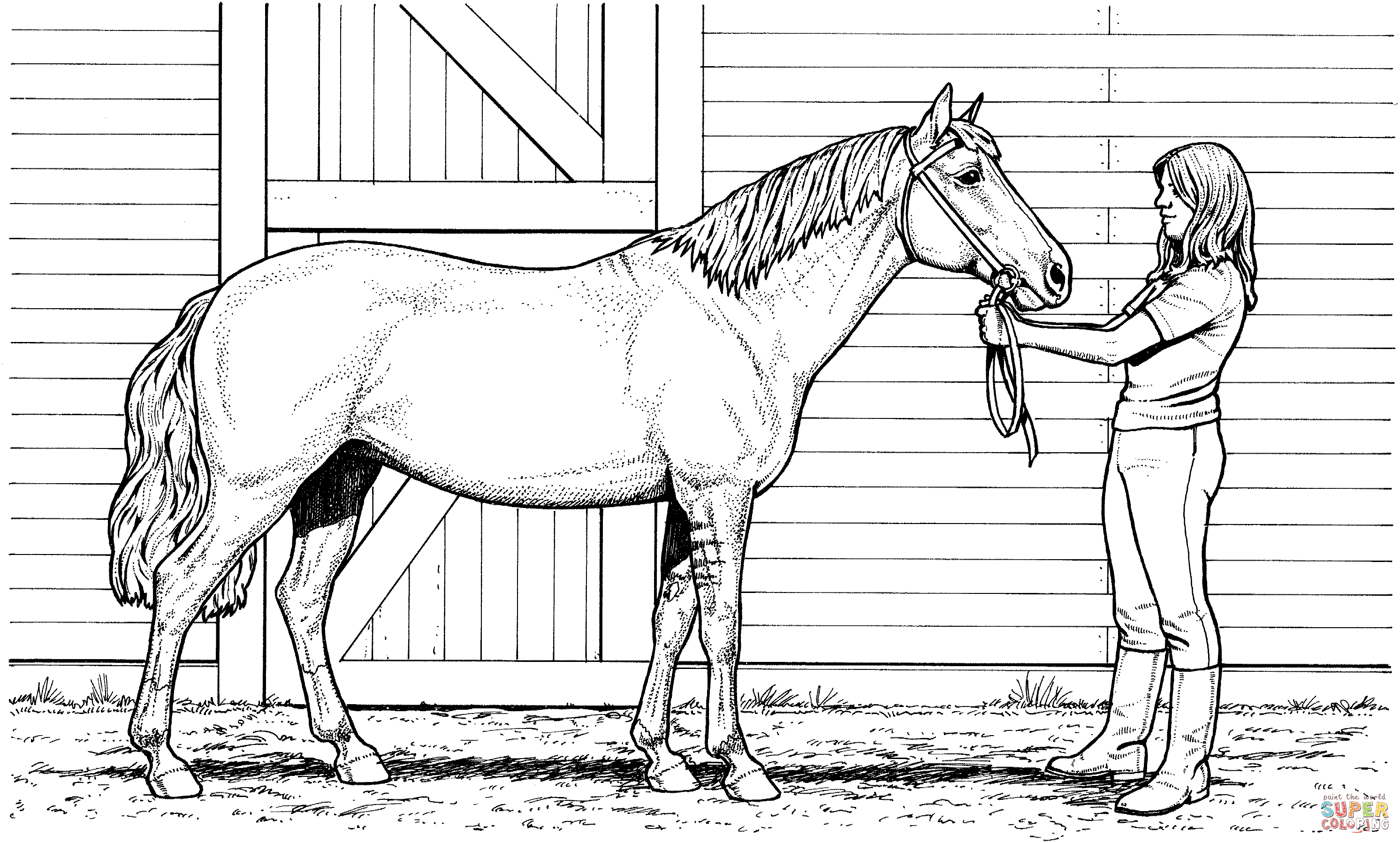 Printable realistic horse coloring page horse coloring pages horse coloring horse coloring books