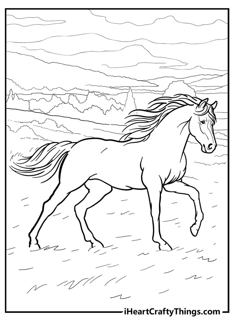 Horse coloring pages free printables