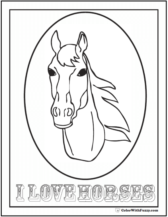 Wild horse coloring page i love horses