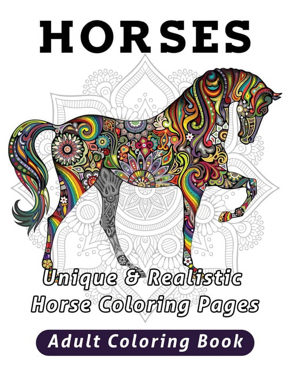 Horses adult coloring book unique realistic horse coloring pages
