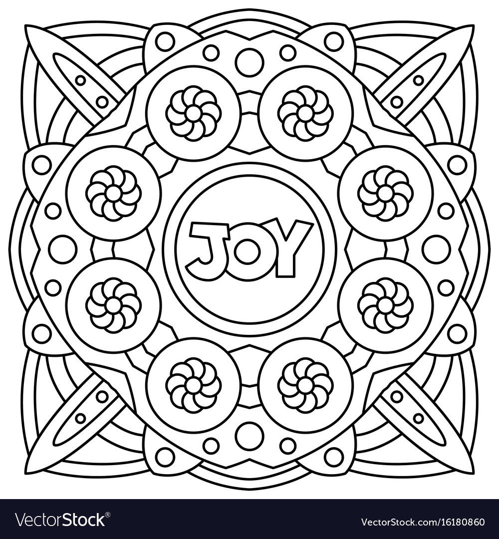 Joy coloring page royalty free vector image