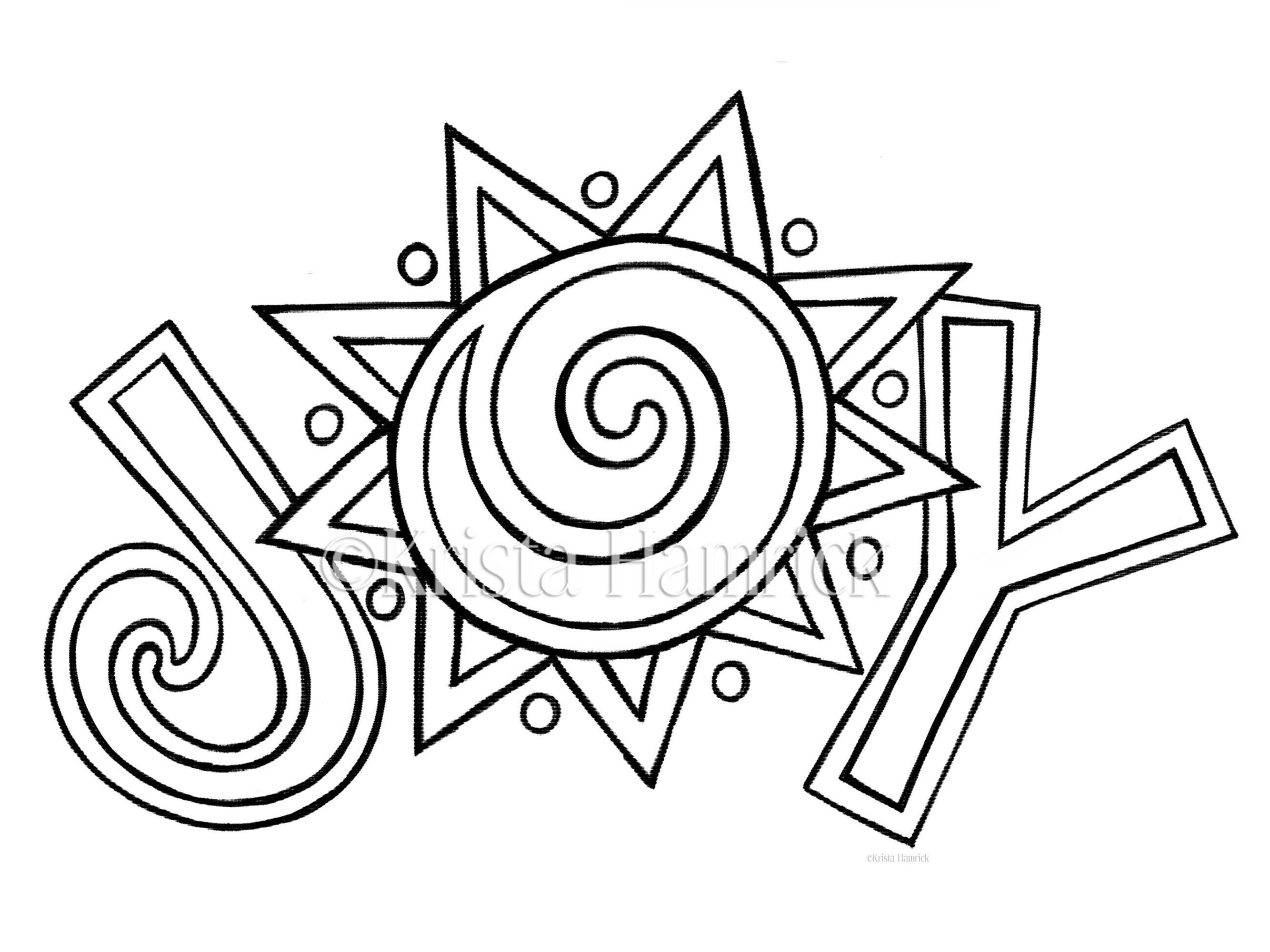 Joy coloring page x download now