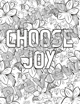 Choose joy coloring page by bell to bell printables tpt