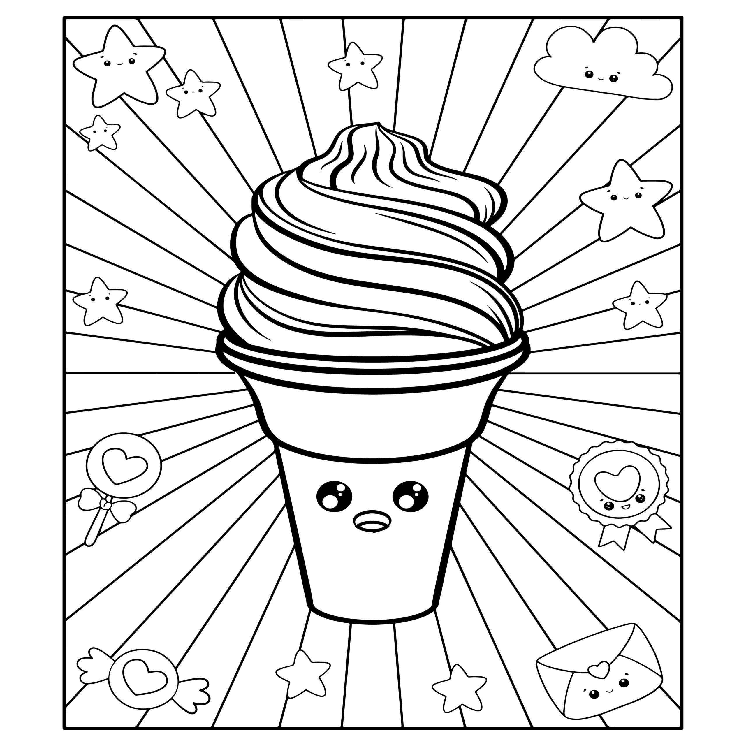 Cute kawaii food coloring book kawaii food coloring pages for kids made by teachers
