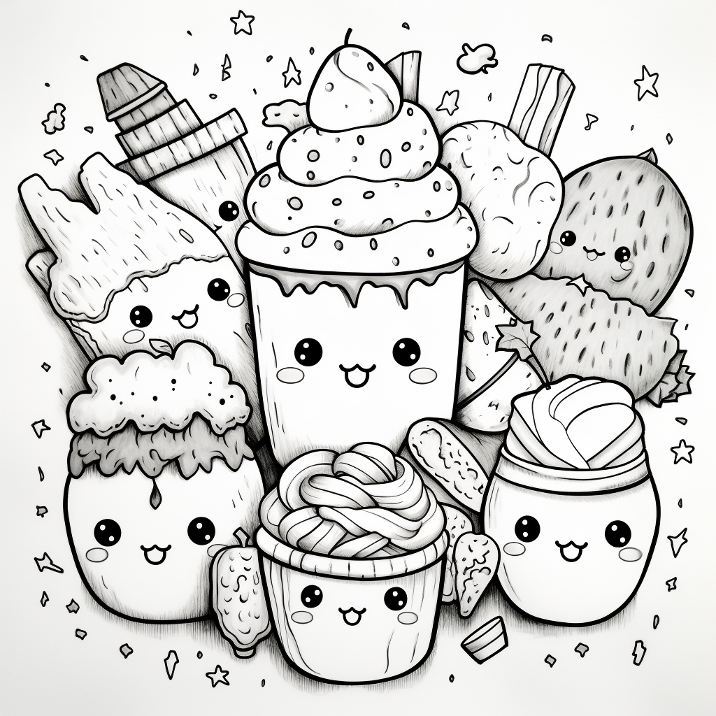 Foods coloring pages