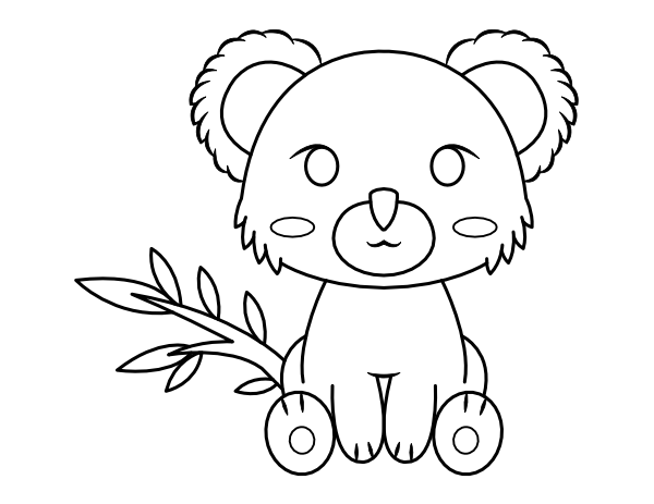 Printable koala bear coloring page