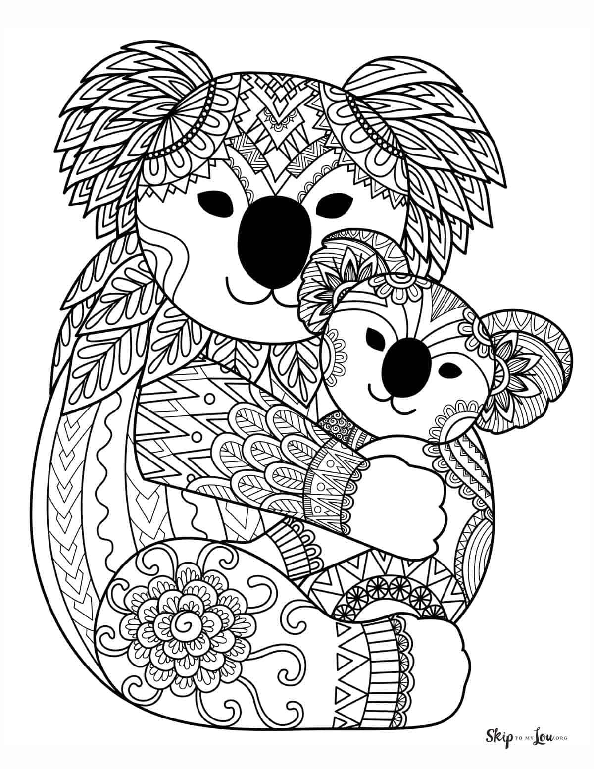 Koala coloring pages skip to my lou