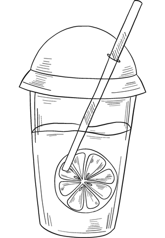 Glass of lemonade coloring page free printable coloring pages