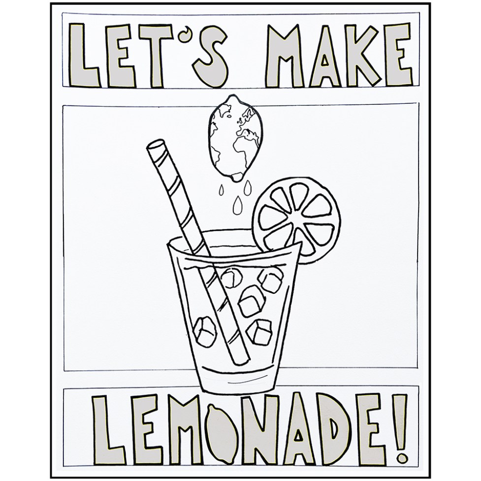Lets make lemonade free coloring page laura lynne art