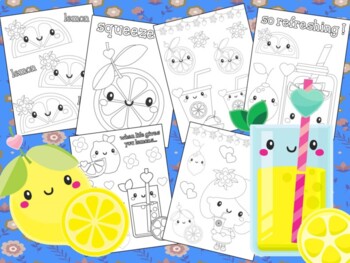 Dollar deal summer lemonade and birthday party coloring book by teacher caffe