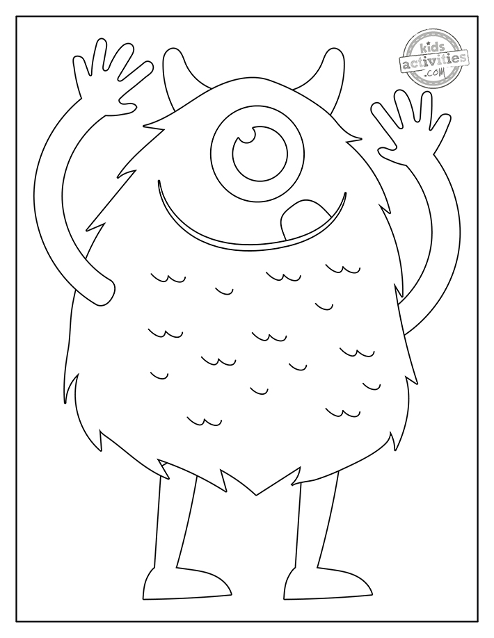 Adorable friendly free printable monster coloring pages kids activities blog