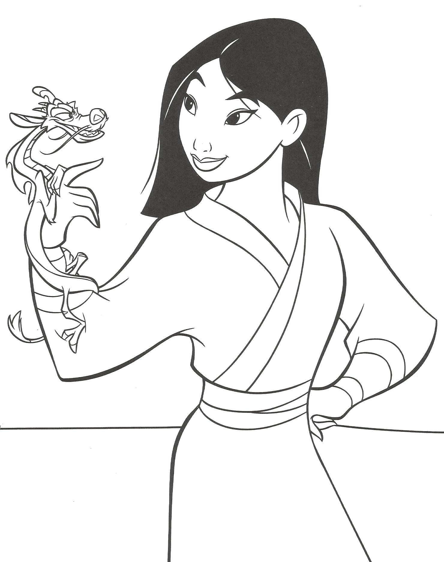 Free mulan coloring pages to color