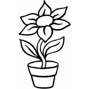 Flower in pot printable coloring page free to download and print free printable coloring pages flower coloring pages printable flower coloring pages