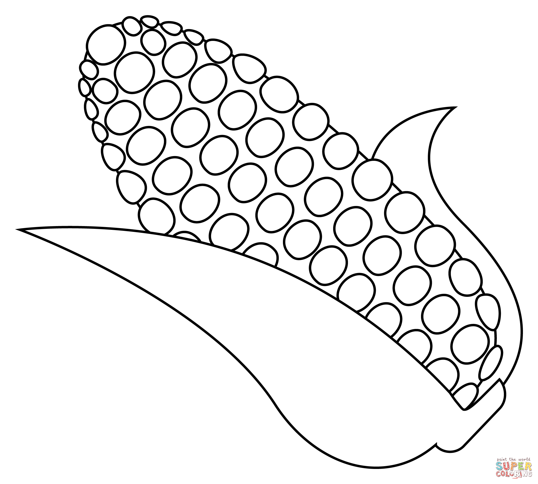 Ear of corn coloring page free printable coloring pages
