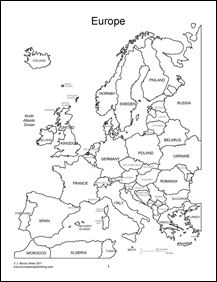 Europe map countries coloring page europe map europe map printable world geography