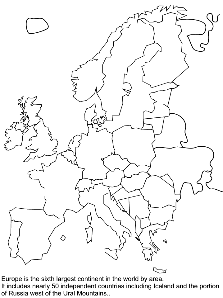 Europe coloring pages