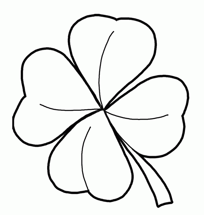 Four leaf clover coloring pages printable flower coloring pages leaf coloring page flower coloring pages