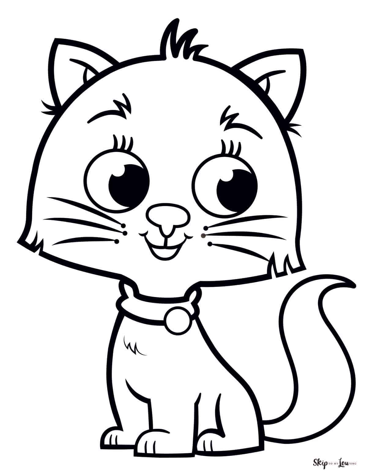 Cute kitty coloring pages skip to my lou