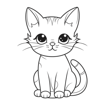 Cute kitten coloring pages png transparent images free download vector files