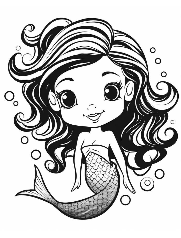 Mermaid coloring pages hue therapy